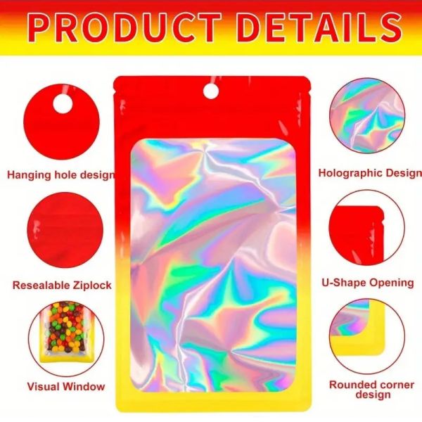 Factory Wholesale Long Term Storage Aluminum Foil Plastic Packaging Flat Bag Mylar Bag for Ring Bracelets