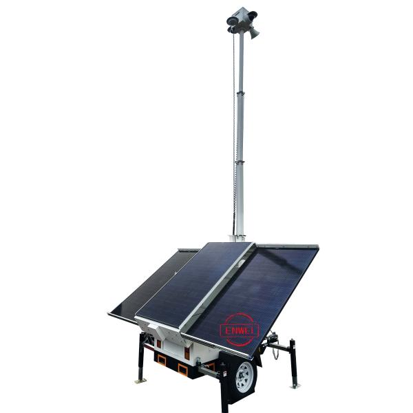 ソーラーセキュリティ CCTV トレーラー ナイトビジョン ロングレンジ IR カメラ 建設現場