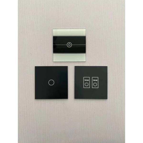 La taille faite sur commande de garantie de qualité de longévité a imprimé le verre pour des panneaux de commande de panneaux de commutateur avec 3M Back Tape