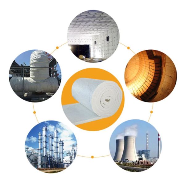 High Temperature Ceramic Fiber Blanket Thickness 25mm 50mm Kiln Insulating Blanket