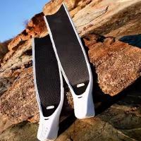 Portable Flexible Carbon Fiber Freediving Fins Lightweight Long Fins For Freediving