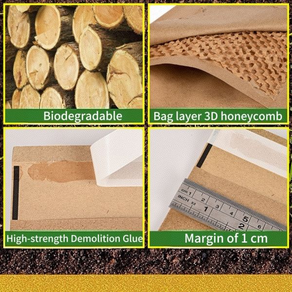 26cm Honeycomb Paper Bag Long Honeycomb Padded Mailer For Posters