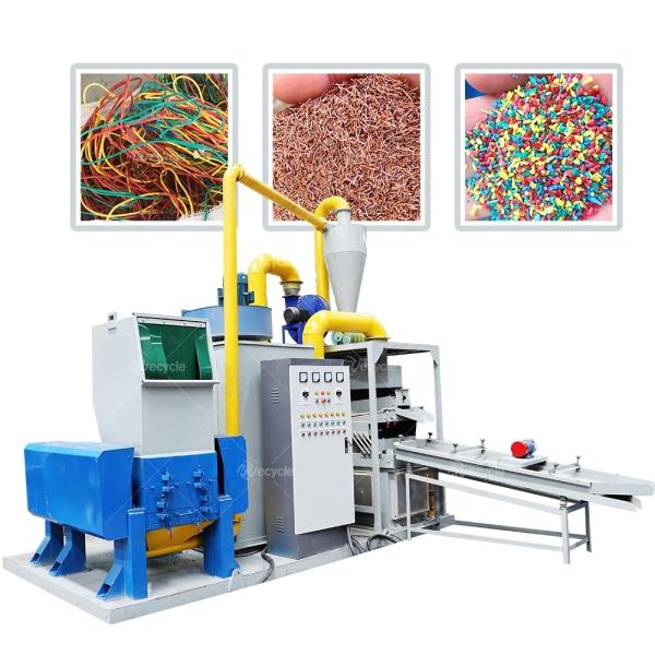 Máquina de reciclagem de grânulos de cobre para separadores de fios de granulador de cobre