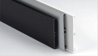 Foil d'aluminium brossé en PVC noir étoffe en plastique