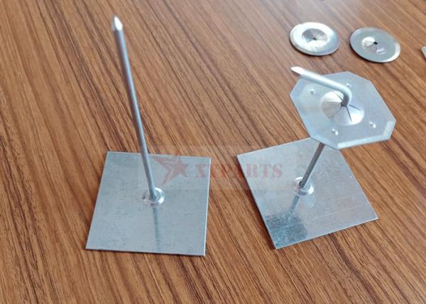 4-1/2 Adhesive Base Insulation Pins Galvanized Steel For Fastening Duct Wrap Or Insulation Board