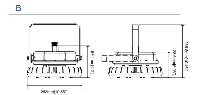 Atex Certified Explosion Proof Light IP66 Ik10 For Gas Station Oil Industry Chemical Plant  Zone 1 Zone 2 LNG