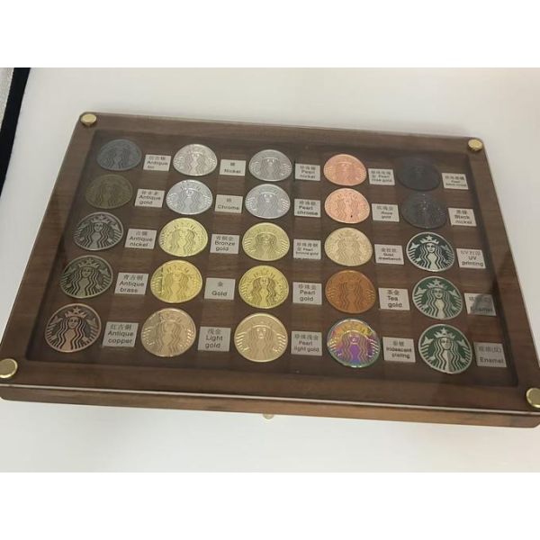 Starbucks Siren Logo Metal Medallion Collection – Multi-Tone & Regional Store Commemorative Pins Set