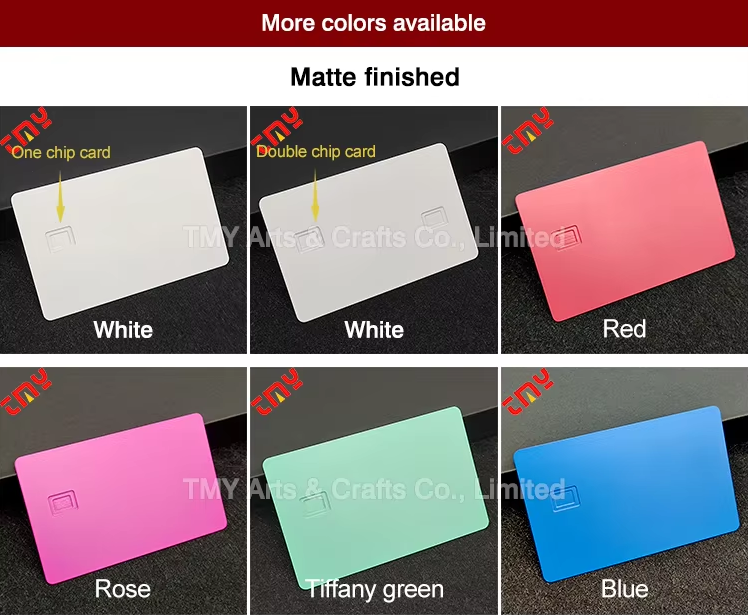 Top Rating Clear Reflective Silver Mirror Custom Blank Credit Card Metal Chip Card For VIP Card