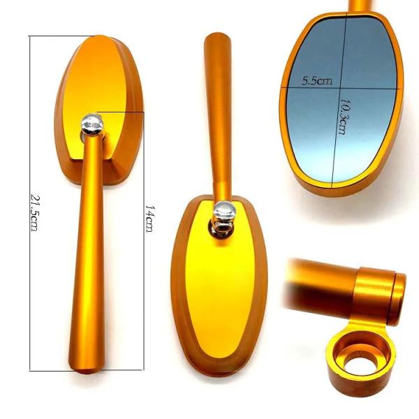 Convex Surface Glass Size 10.3*5.5cm Customized Rear View Mirrors for Motorcycles