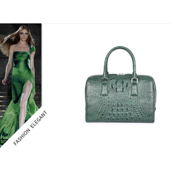 New zipper large capacity women's crocodile leather handbag for lady