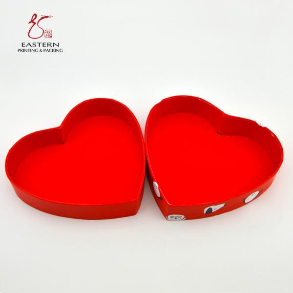 Lovely Heart Shaped SGS Hard Cardboard Gift Boxes For Valentine'S Day