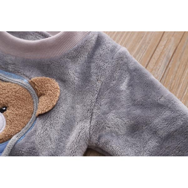 пижамы фланели медведя Unisex детей малыша зимы 18kg термальные установили OEM