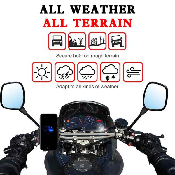 10MA Motorcycle Wireless Charger Mount , DC10-32V Iphone 11 Motorcycle Holder