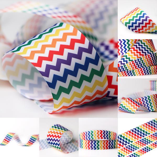 25mm Grosgrain Ribbon with Moire Expressions Fabric made of 100% Polyester