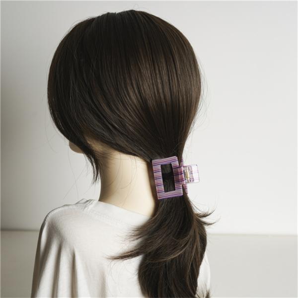 Color acrylic square grab hair clip accessories women's clip headgear factory direct wholesale OEM logo