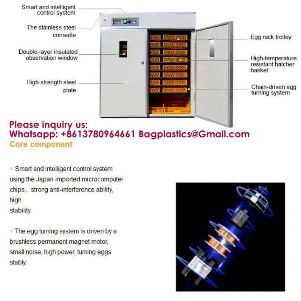 Commercial Poultry Egg Incubator Hatcher Machine Turkey Bird Quail Equipment 5000 Automatic Chicken Solar Egg Incubator Intelligent Control Poultry Chicken Hatchery Machine/Egg Incubator Hatchery