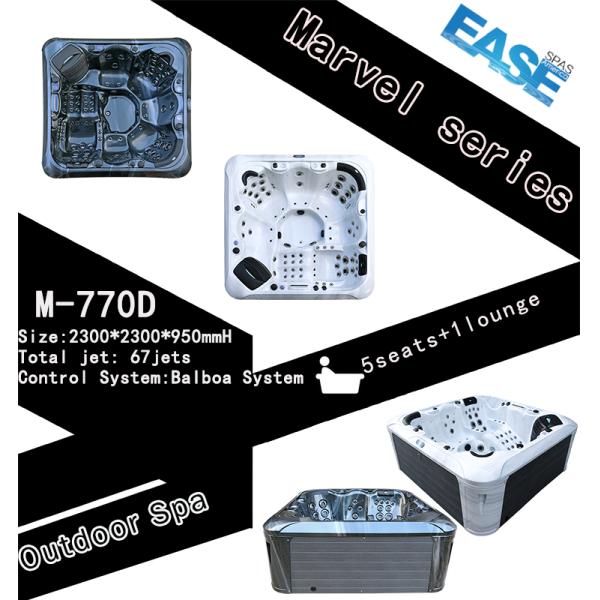 На открытом воздухе акриловое гидромассажное джакузи спа ванны для человека 6