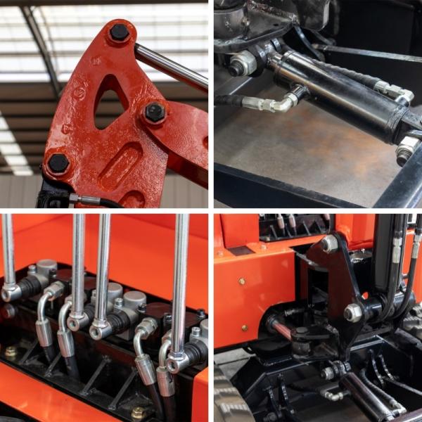 Excavatrice compacte à rampe équipée d'un réservoir de carburant de 18 litres