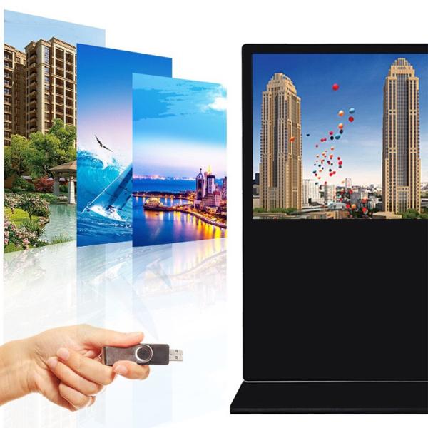 43-дюймовый дисплей с твердым накопителем для рекламы