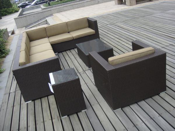 9pcs garden cane furniture All Weather Wicker Patio Furniture