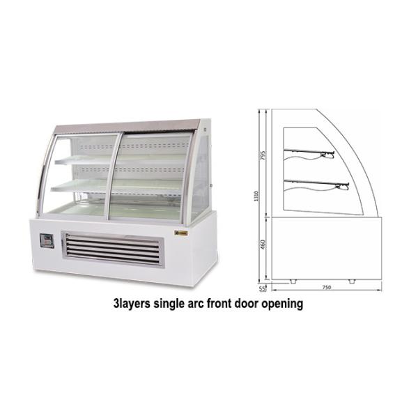 Safety Cake Counter Display Unit Explosion Proof Bakery Display Fridge