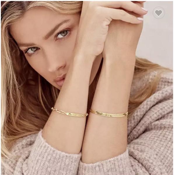 16cm Stainless Steel Bangle Multi Layer Tassel Hand Chain 14k Gold Anklet Bracelet