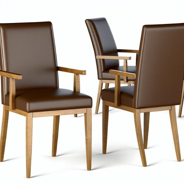 Modern Wooden Dining Armchairs Set of 2/4/6 with 15 Backrest