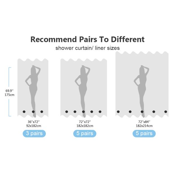 Rideau magnétique industriel imperméable à l'eau, résistant au vent, revêtu de silicone, pour rideau de douche