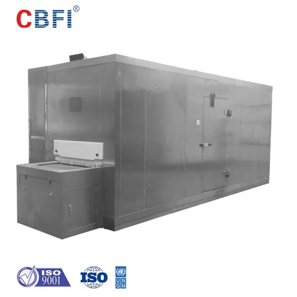 Equipamento de refrigeração mais frio do armazenamento frio do túnel da explosão para os bens aquáticos de aço inoxidável