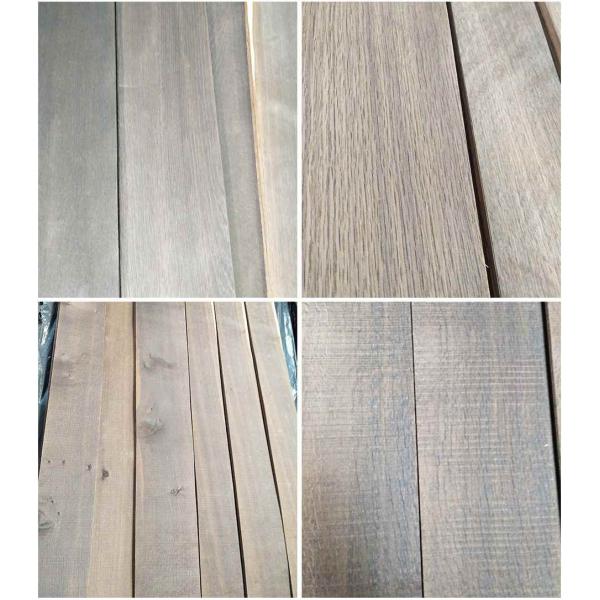 Customized American Natural Oak Wood Veneer Quarter Cut / Straight Grain Dyed Smoked For For Hotel Decoration