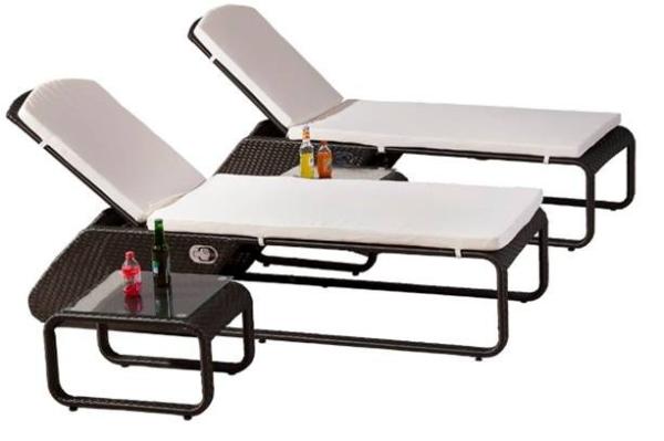 rattan chaise lounger furniture -4007