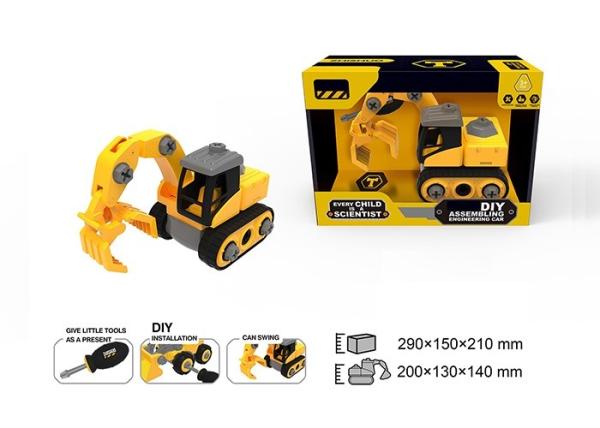 DIY Assembly Construction Vehicles Educational Building Toys For Toddlers 3 - Year Old