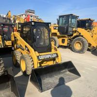 Nueva llegada usados CAT 226B3 44.7Kw ruedas cargador de dirección para la construcción