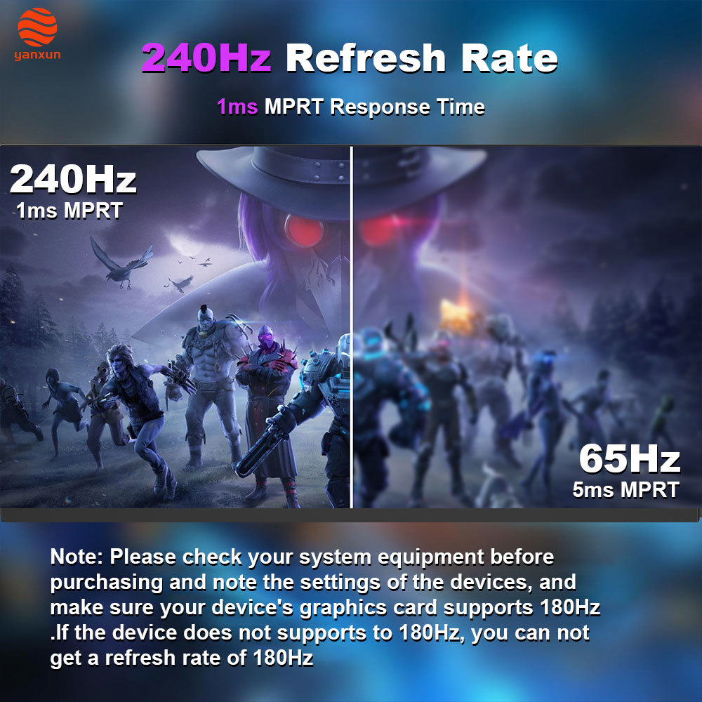 27-Inch Widescreen Gaming Monitor: 2560x1440 2K IPS Panel (178° Wide Viewing Angles), 240Hz High Refresh Rate with Motion Blur Reduction (Smooth Visuals for Fast-Paced Games)