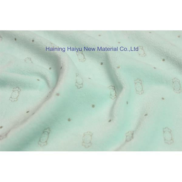 Foil prined Animal Print Baby Knit Fabric By The Yard Fleece Fabric For Baby Blankets