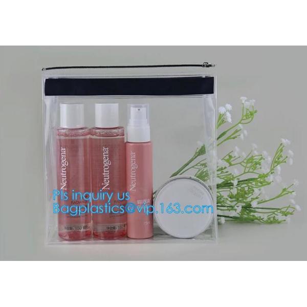 fashion thick clear retail custom printed pvc slider zipper bag, mini plastic zipper cosmetic slider zip bags with print
