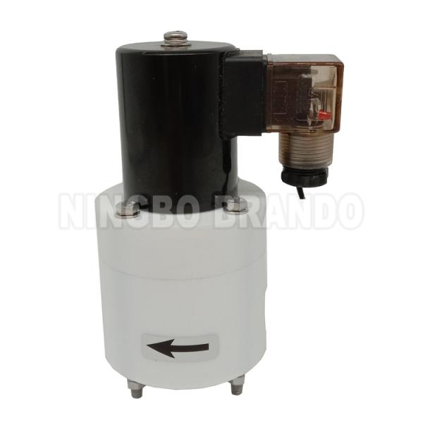 PTFE Solenoid Valve 1/2' Антикоррозионный UPVC соленоидный клапан для химической кислоты щелочной 24V 110V 220V