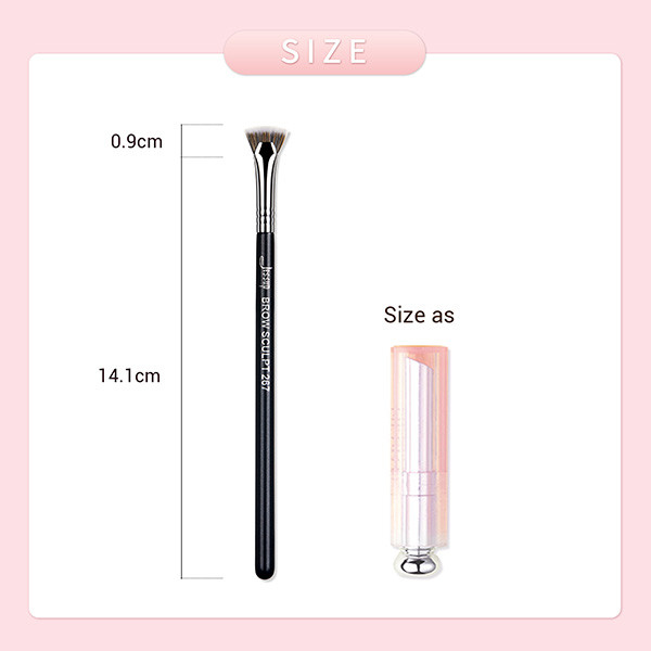 Black Silver 1pc Jessup Makeup Brush For Eyebrow Eyeshadow Lip