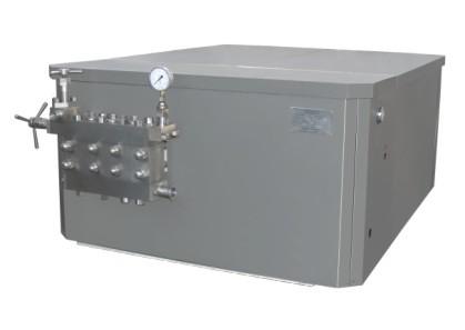 Large Scale Horizontal High Pressure Homogenizer With Manual Pressure Adjustment