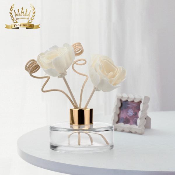 Empty 95ml Reed Diffuser Glass Bottle With Rubber Stopper Rattan Sticks