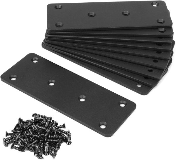 Silver Straight Bracket for Wood Furniture Corner Braces Joint Furniture Shelf Bracket