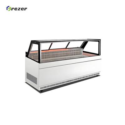 2.1M Fish Display Refrigerator 533W Display Fridge Unit For Salmon