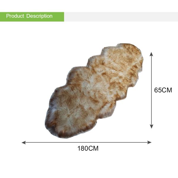 38KG Round Sheepskin Chair Pad Faux Fur Pad Pattern Dyed