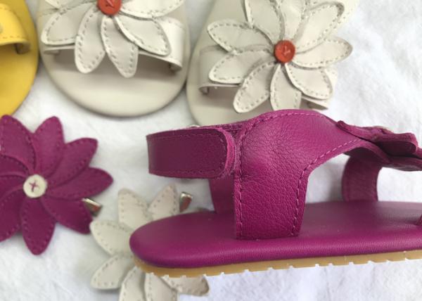 Leather Open Toe Kids Flat Sandals Breatherable Soft EURO 19 - 22