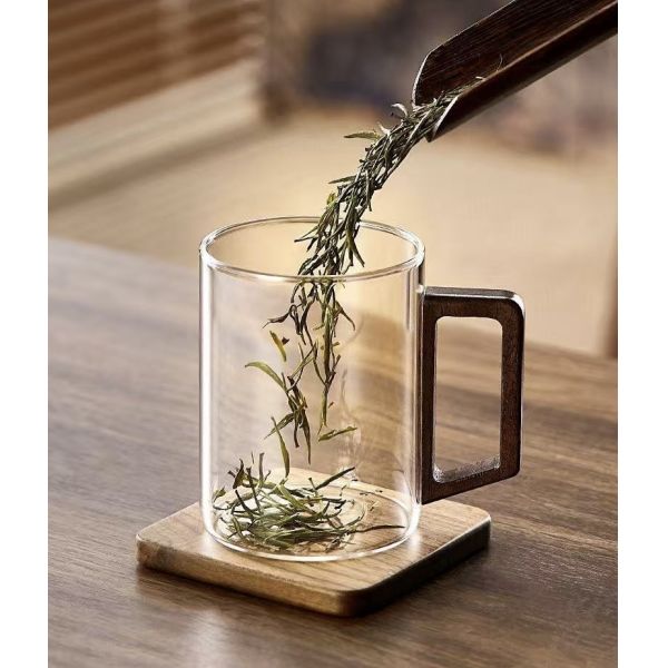 Classic Home Use Hot Water Tea Cup Eco friendly Transparent Reusable Dishwasher Safe