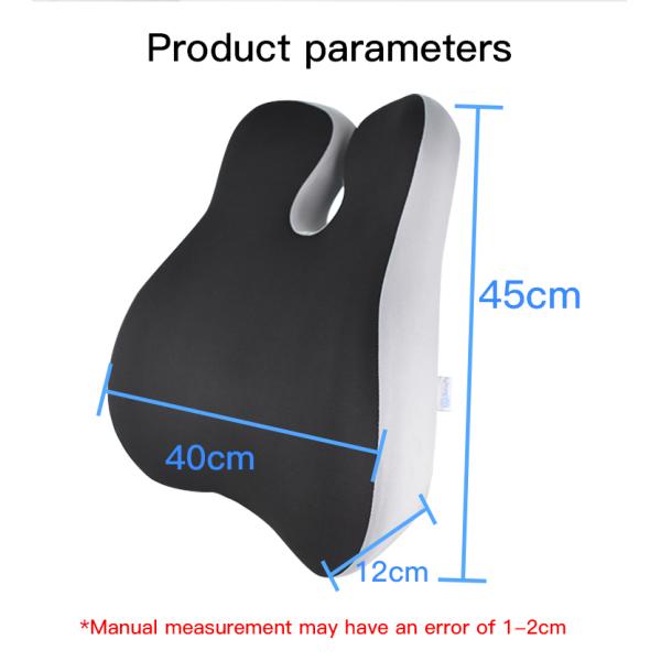 Customized Logo Cotton Memory Foam Lumbar Support Chair Cushion for Orthopedic Comfort