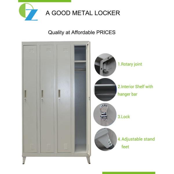 Шкафчик раздевалки школы спортзала 4 шкафчиков офиса двери стальной