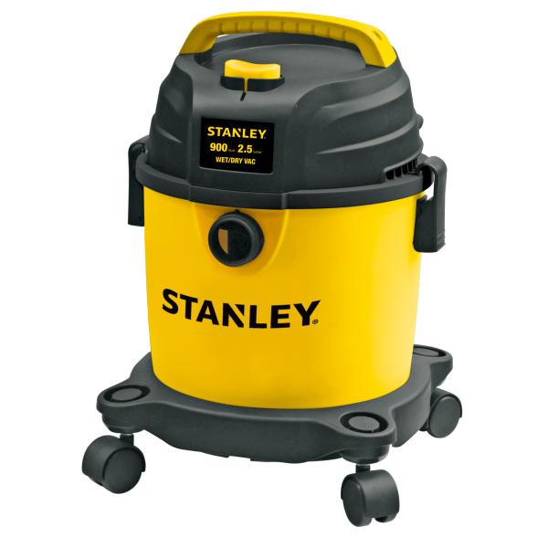 Upright Industrial Wet Dry Vacuum Systems Yellow Color 2.5 Gallon / 10 Litres