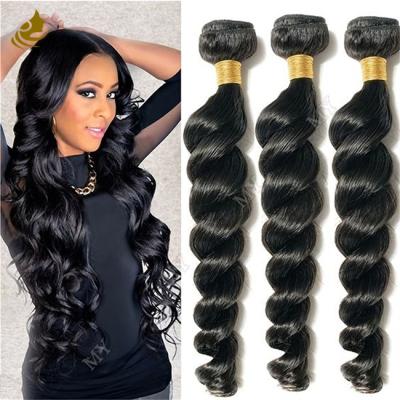 Hair Grade 10A Virgin Human Hair Weft Loose Wave Style Can Be Dyed