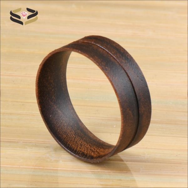Noyau de bague en bois de fer, bois de santal doré, bois d'aile de poulet, bois de koa, 8 mm pour incrustation